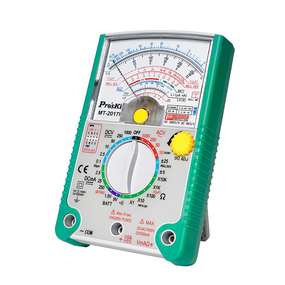 PROKIT (MT-2017N) 아날로그 테스터 DC/AC, +/-DCV, DC전류, 저항 및 다이오드