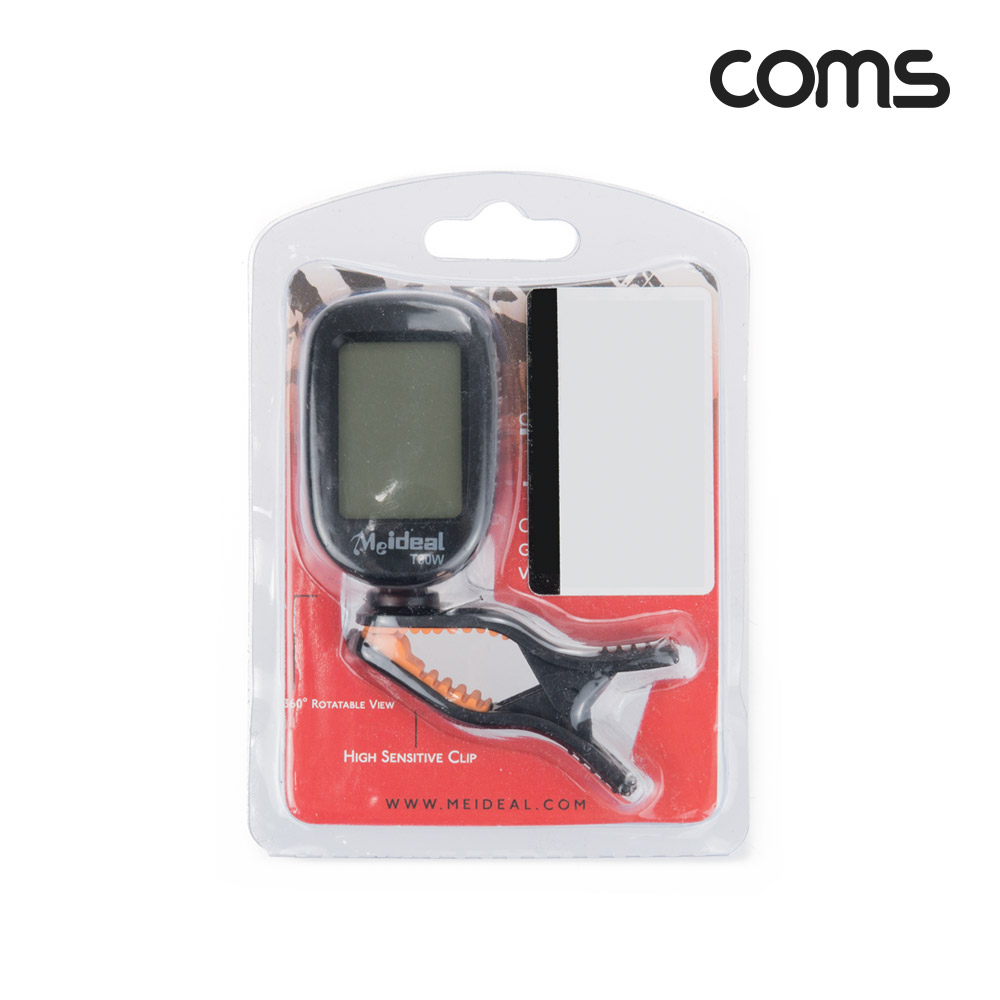 Coms 사운드 튜닝 조정기 기타 베이스 우쿨렐레 휴대용 소형 미니