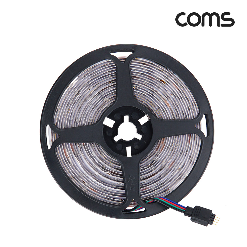 Coms LED 슬림형(줄/띠형), DC전원 12V, 슬림 LED바/5M, RGB 컬러 라이트(색조명), DIY 램프, LED 다용도