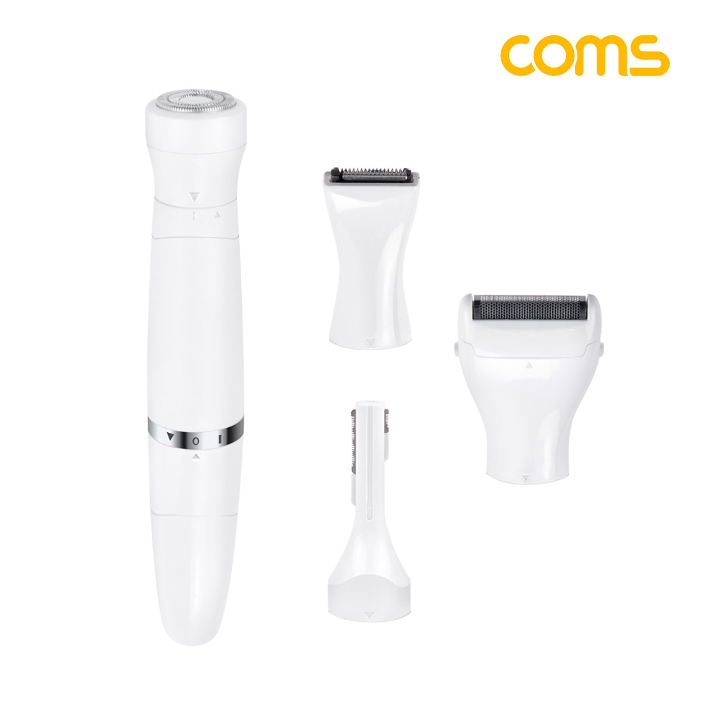 Coms 4 IN 1 여성 뷰티 전동 제모기 면도기 휴대용 가정용 무선 얼굴 겨드랑이 눈썹