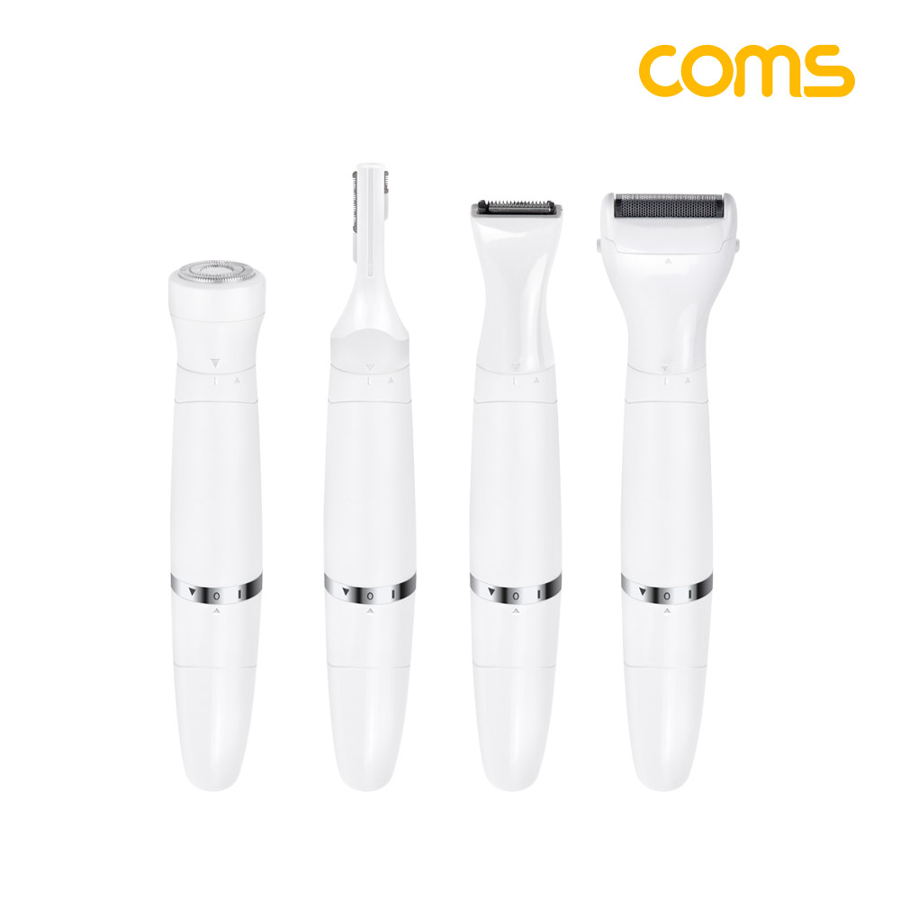 Coms 4 IN 1 여성 뷰티 전동 제모기 면도기 휴대용 가정용 무선 얼굴 겨드랑이 눈썹