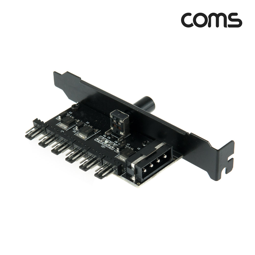 Coms 쿨러 팬 속도 조절기, 전원(12V) 분배 변환기, IDE 전원 to 4P x 6, 다이얼