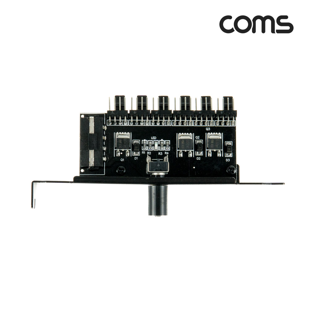 Coms 쿨러 팬 속도 조절기, 전원(12V) 분배 변환기, IDE 전원 to 4P x 6, 다이얼