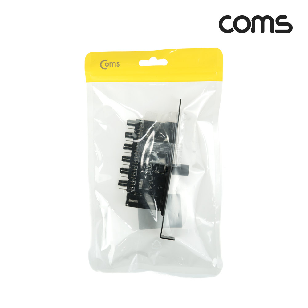 Coms 쿨러 팬 속도 조절기, 전원(12V) 분배 변환기, IDE 전원 to 4P x 6, 다이얼