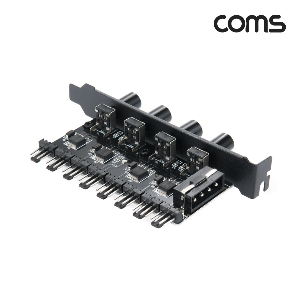 Coms 쿨러 팬 속도 조절기, 전원(12V) 분배 변환기, IDE 전원 to 4P x 6, 다이얼 4EA