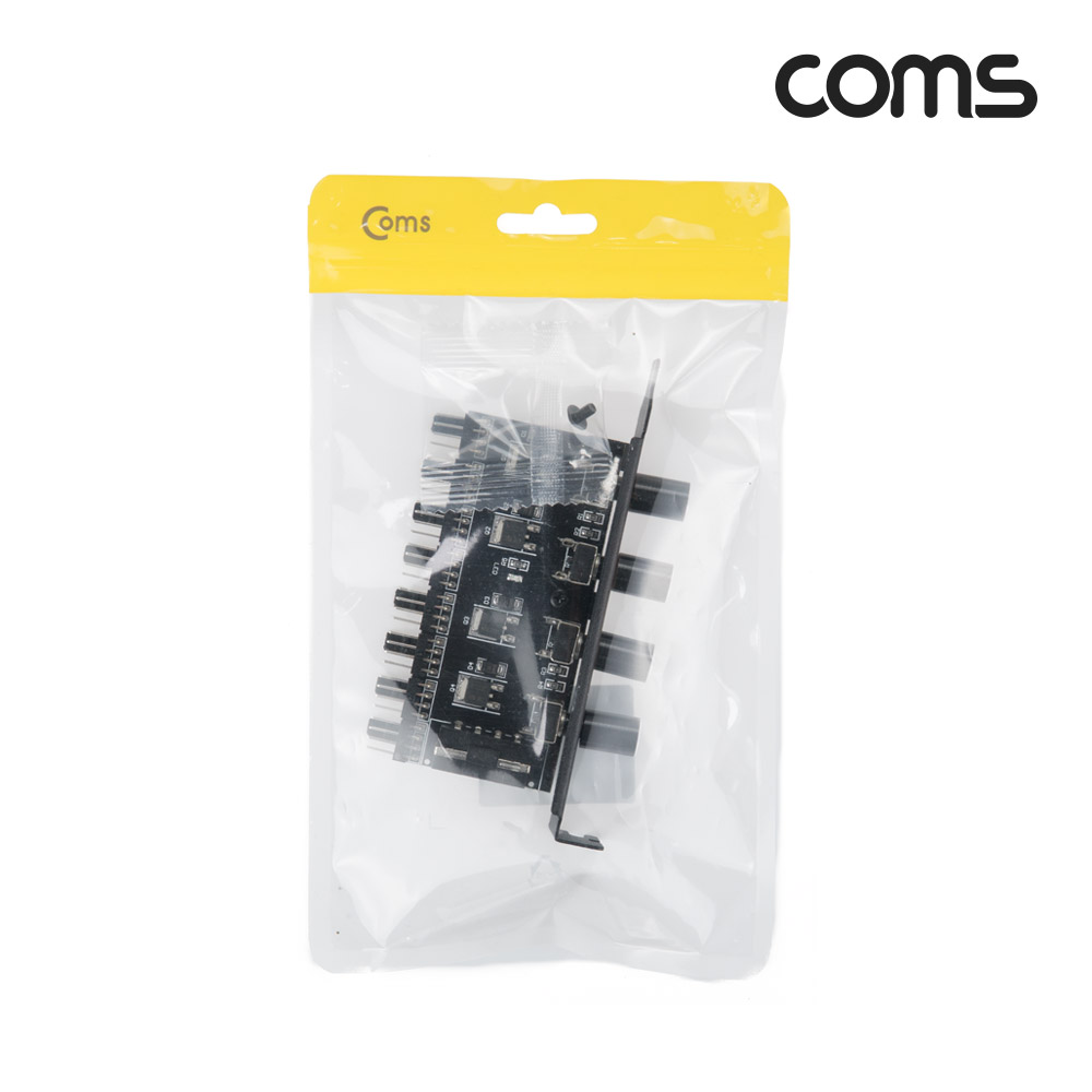 Coms 쿨러 팬 속도 조절기, 전원(12V) 분배 변환기, IDE 전원 to 4P x 6, 다이얼 4EA