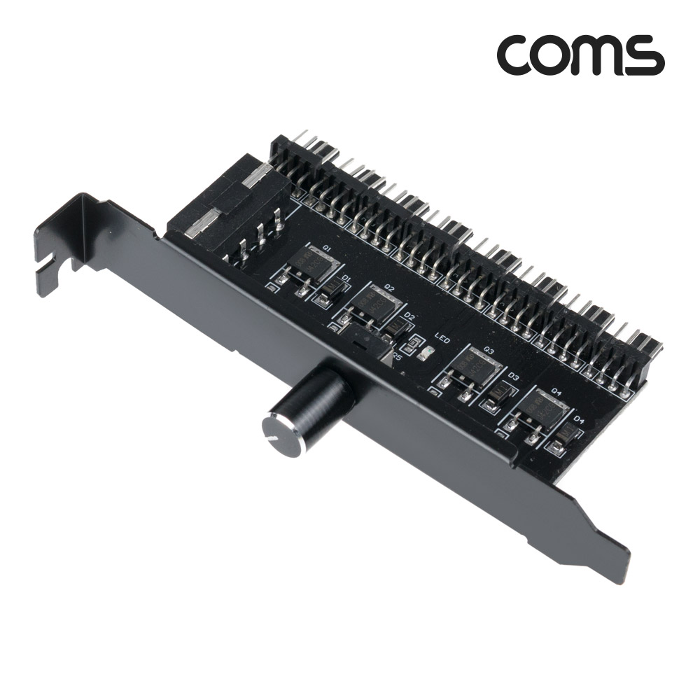 Coms 쿨러 팬 속도 조절기 전원(12V) 분배 변환기 IDE 전원 to 4P x 8 다이얼 1EA