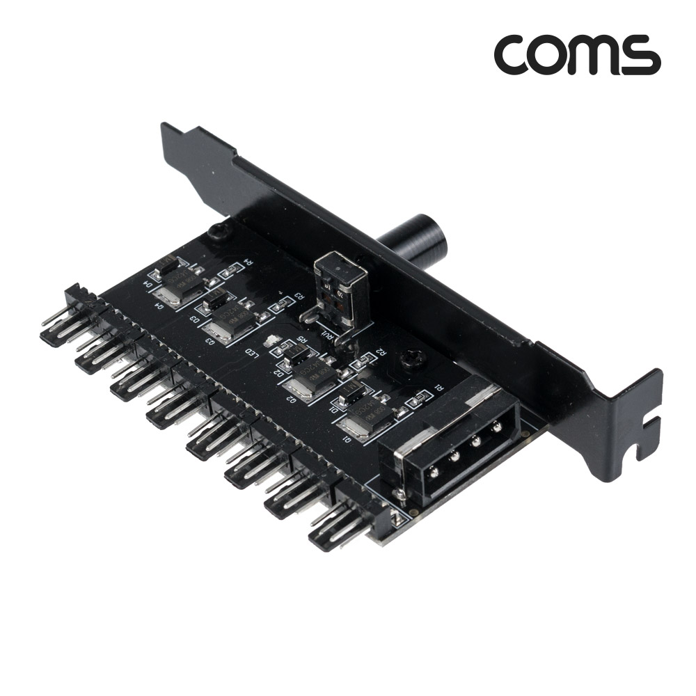 Coms 쿨러 팬 속도 조절기 전원(12V) 분배 변환기 IDE 전원 to 4P x 8 다이얼 1EA