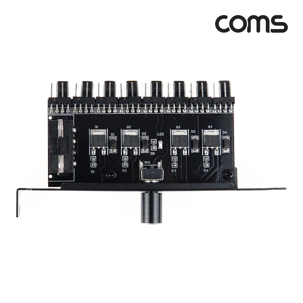 Coms 쿨러 팬 속도 조절기 전원(12V) 분배 변환기 IDE 전원 to 4P x 8 다이얼 1EA