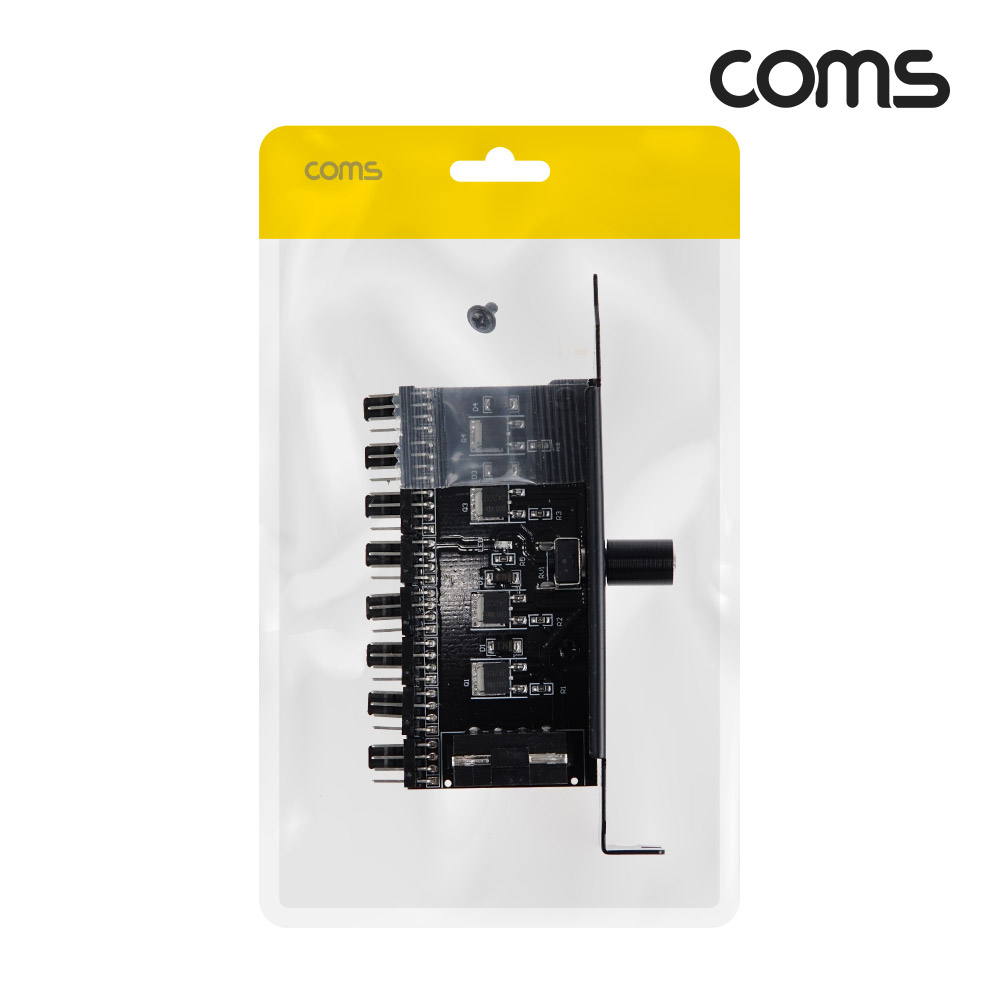Coms 쿨러 팬 속도 조절기 전원(12V) 분배 변환기 IDE 전원 to 4P x 8 다이얼 1EA