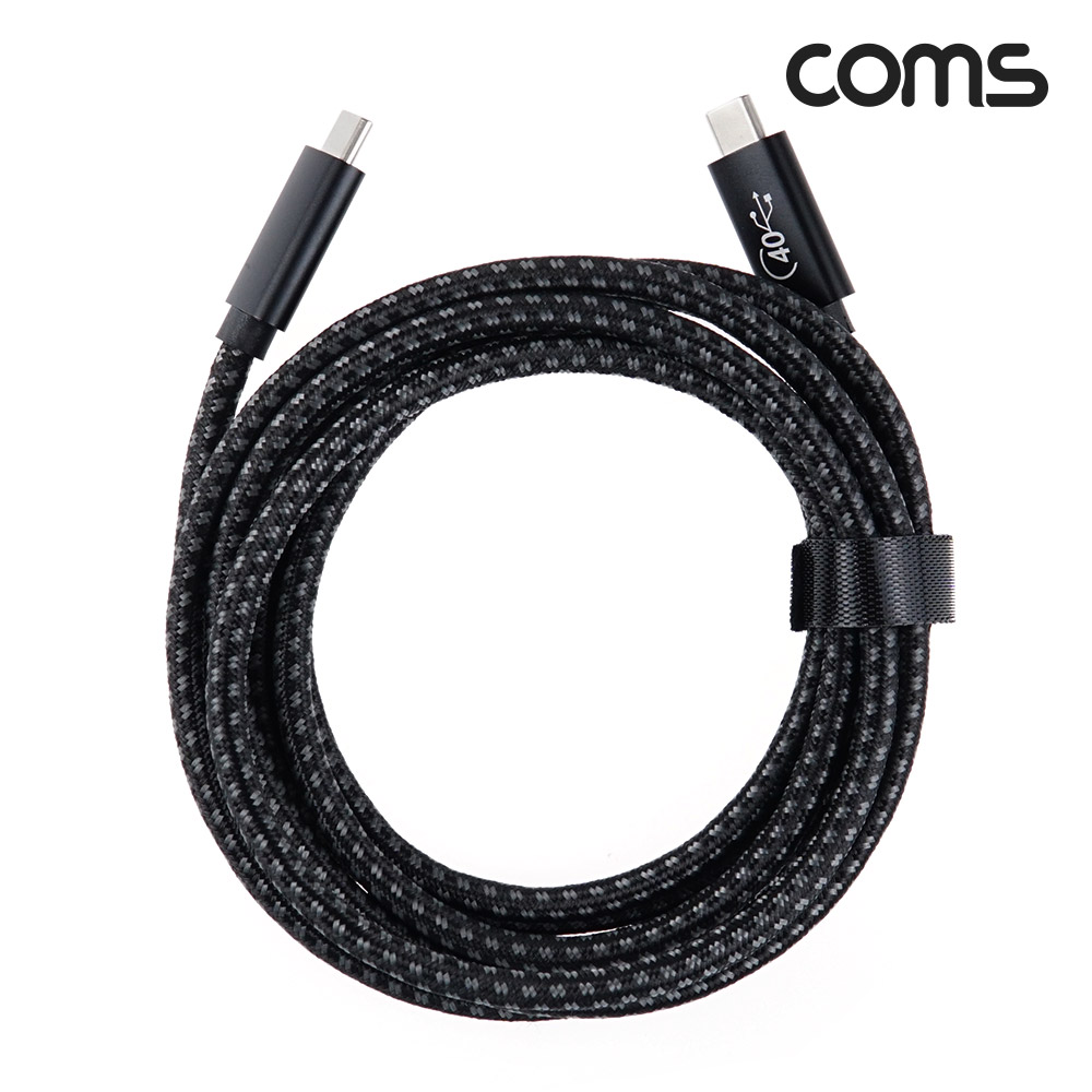 Coms USB 4.0 GEN3 C타입 to C타입 PD 고속충전 케이블 1m 100W E-Marker 이마커 최대 40Gbps Type C