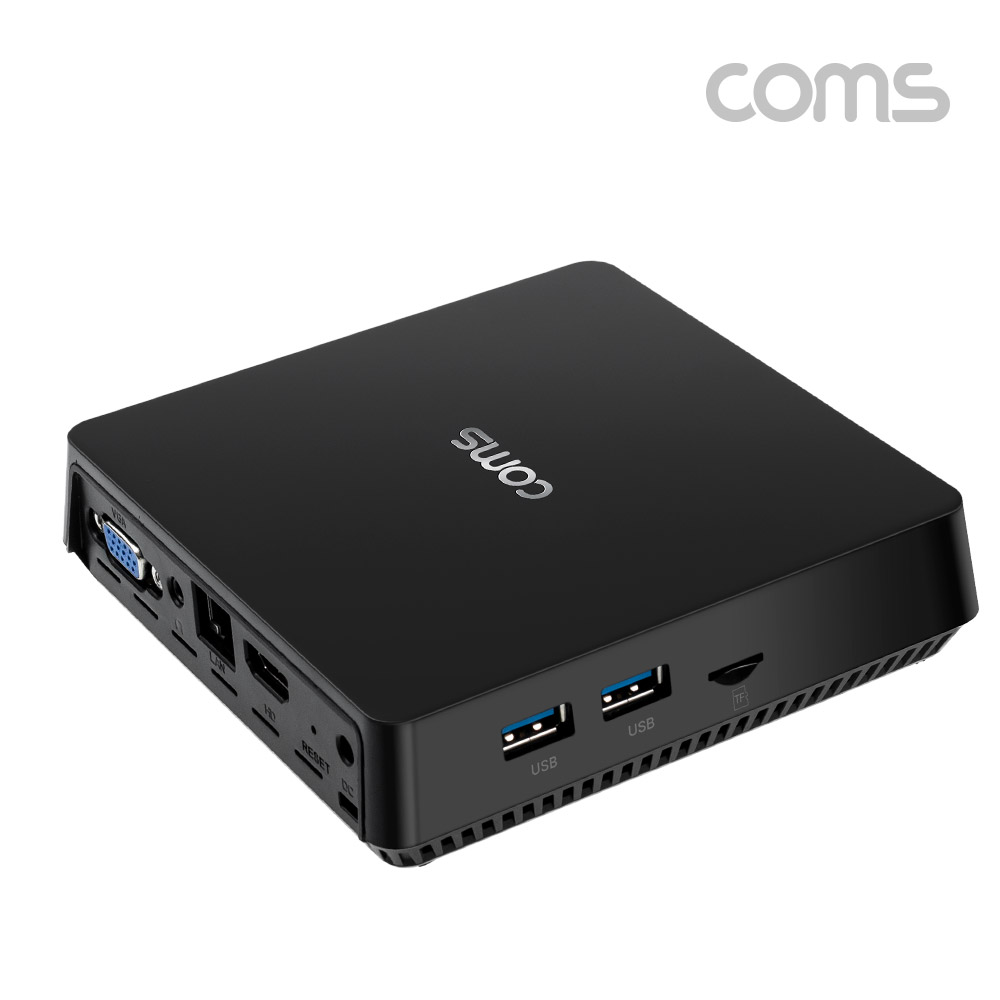Coms 초소형 미니 PC, 소형 컴퓨터, 정품 윈도우 win 10 포함, 무소음, HDMI/VGA, 5G/2.4G WiFi, 무선 블루투스 4.0, 외부 SATA HDD 2TB 장착가능, USB 3.0, 유선 랜 RJ45,사무용, 가정용, PC가 반드시 필요한 업무공간용, 문서작업, 온라인 강의