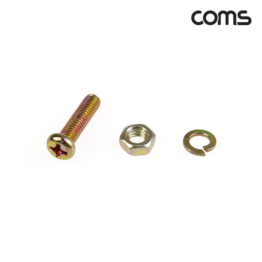 Coms 이엠 둥근머리 나사못 4X16mm 4X20mm 목공용 석재용 결합용 피스 못