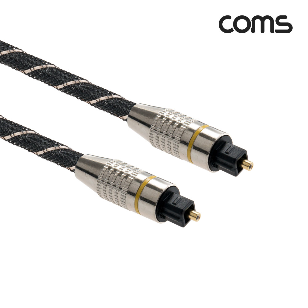 Coms 오디오 광케이블(5∮, 각/각) 1M 메쉬 Toslink to Toslink