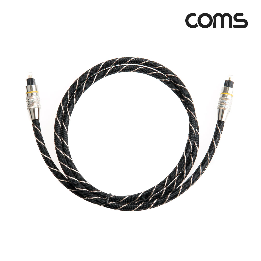 Coms 오디오 광케이블(5∮, 각/각) 1M 메쉬 Toslink to Toslink