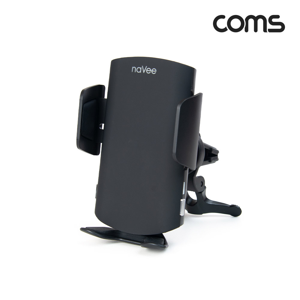 Coms 나비 차량용 무선충전기(NV101-DCC2) 듀얼코일 방식/플립폰 충전
