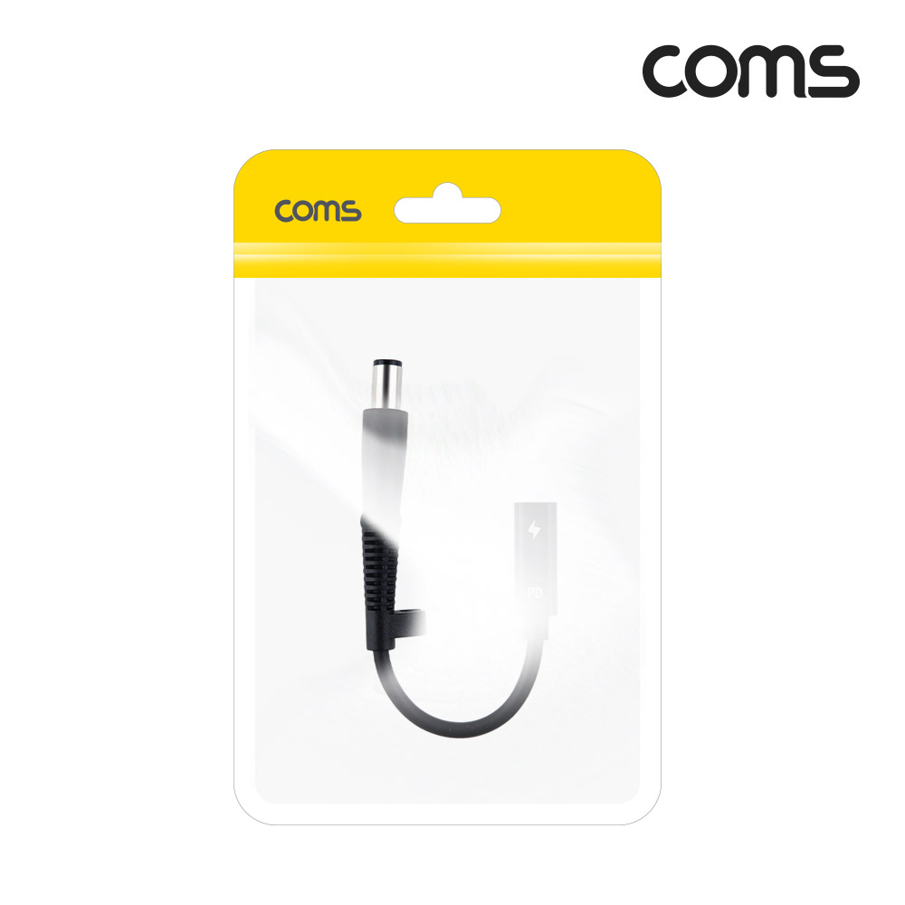 Coms USB 3.1(Type C) 노트북 전원 변환 케이블(PD to DC 7.4/5.0), 충전, 젠더,15cm