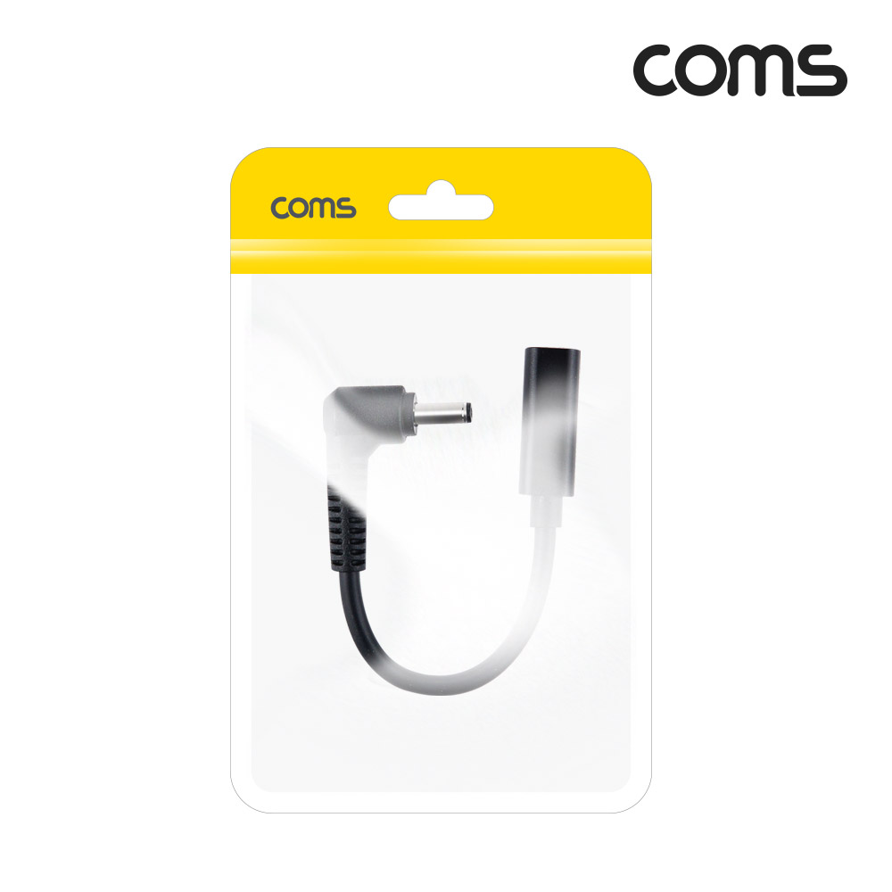 Coms USB 3.1(Type C) 노트북 전원 변환 케이블(PD to DC 4.0/1.35), 충전, 젠더,15cm, 꺾임형, 꺽임
