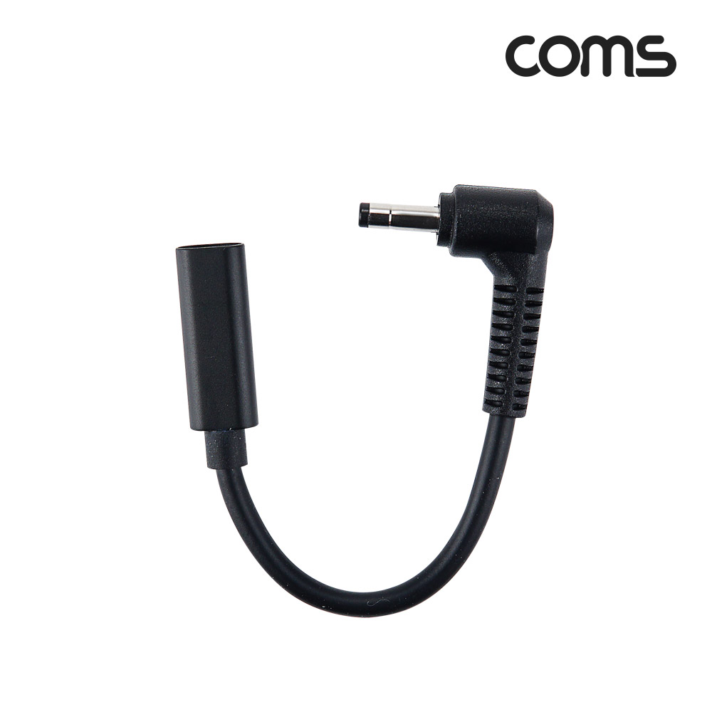 Coms USB 3.1(Type C) 노트북 전원 변환 케이블(PD to DC 4.0/1.7), 충전, 젠더,15cm, 꺾임형, 꺽임