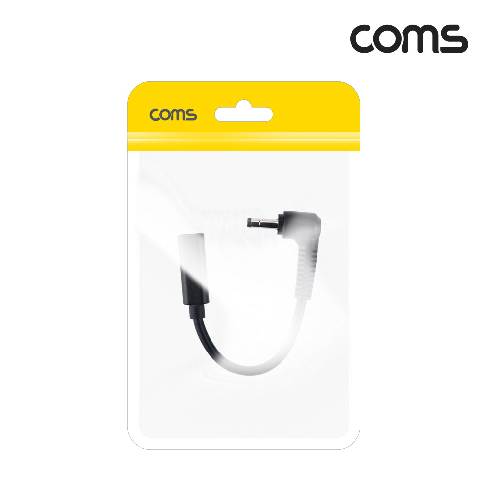 Coms USB 3.1(Type C) 노트북 전원 변환 케이블(PD to DC 4.0/1.7), 충전, 젠더,15cm, 꺾임형, 꺽임