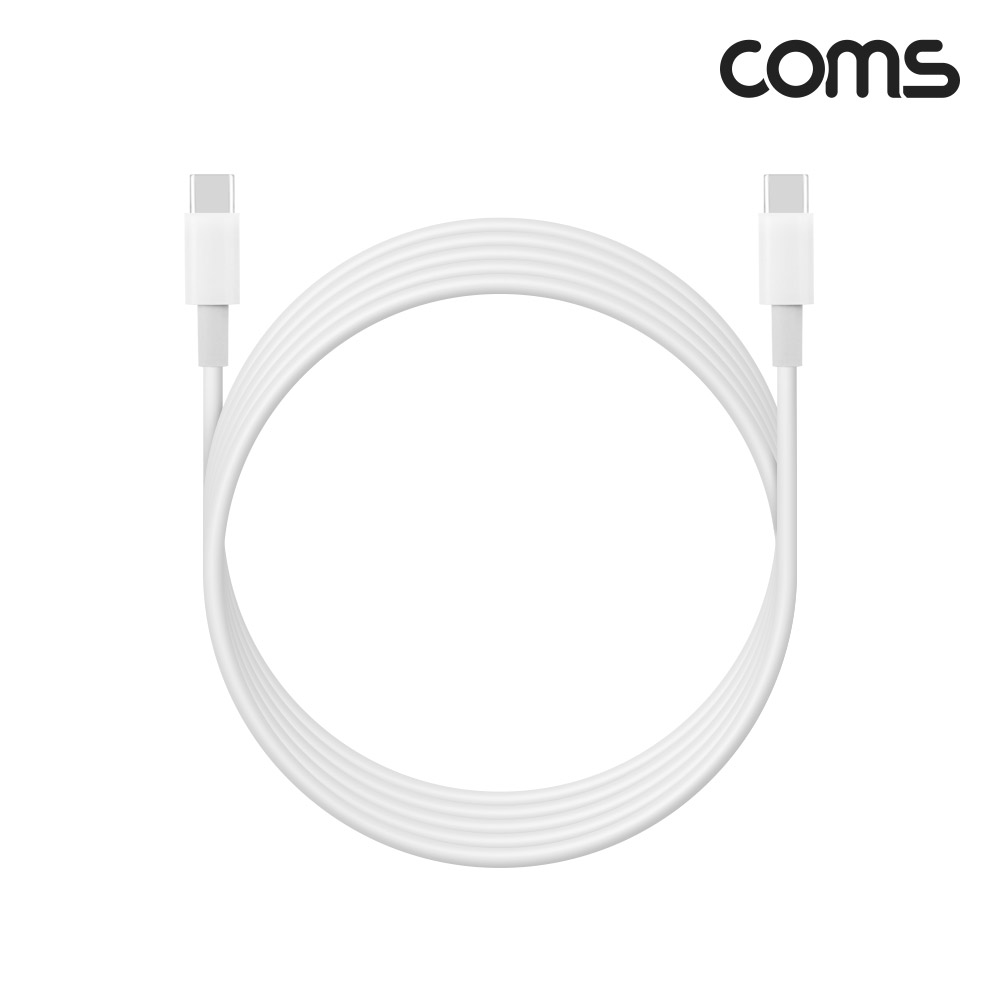 Coms USB 3.1(Type C) 고속충전 데이터전송 케이블 2M 100W 5A, E-Marker 이마커, C타입 to C타입