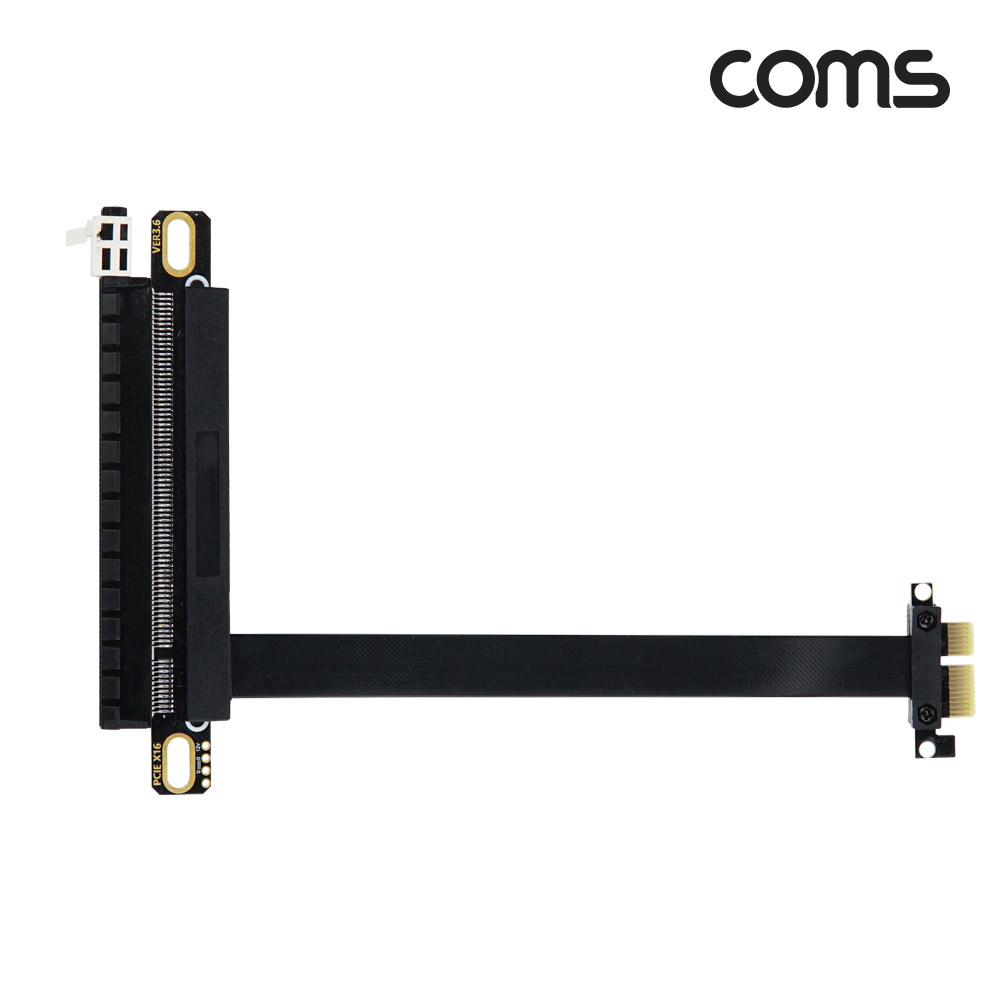 Coms Express PCI 변환 연장 아답터(1x to 16x) PCI-E 3.0 연장 플랫형 18cm