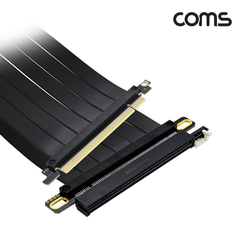 Coms Express PCI 연장 아답터(16x 16배속) PCI-E 3.0 연장 플랫형 23cm