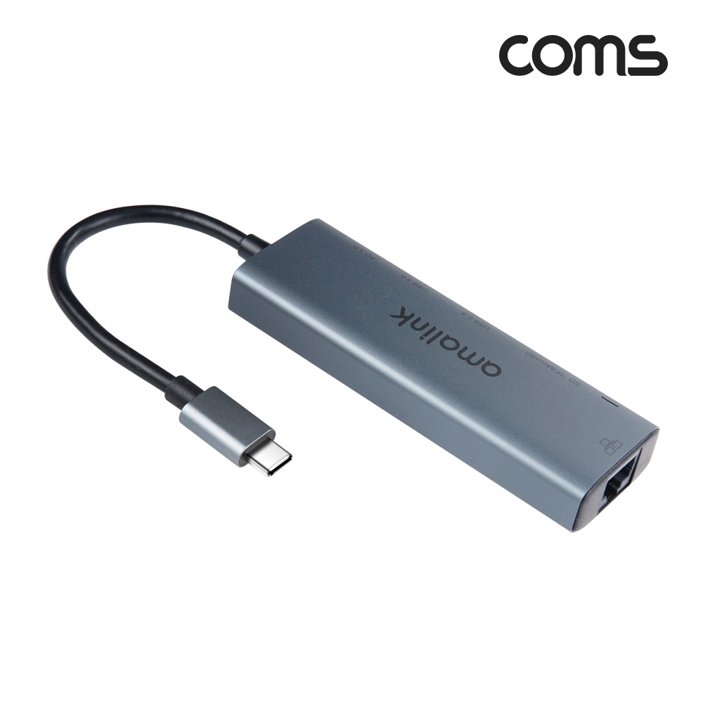 Coms USB 3.1 Type C 멀티 도킹&허브, USB 3.0, 2.0, Type-C(PD) 포트, RJ45 이더넷 랜 LAN, SD TF Card, 도킹스테이션