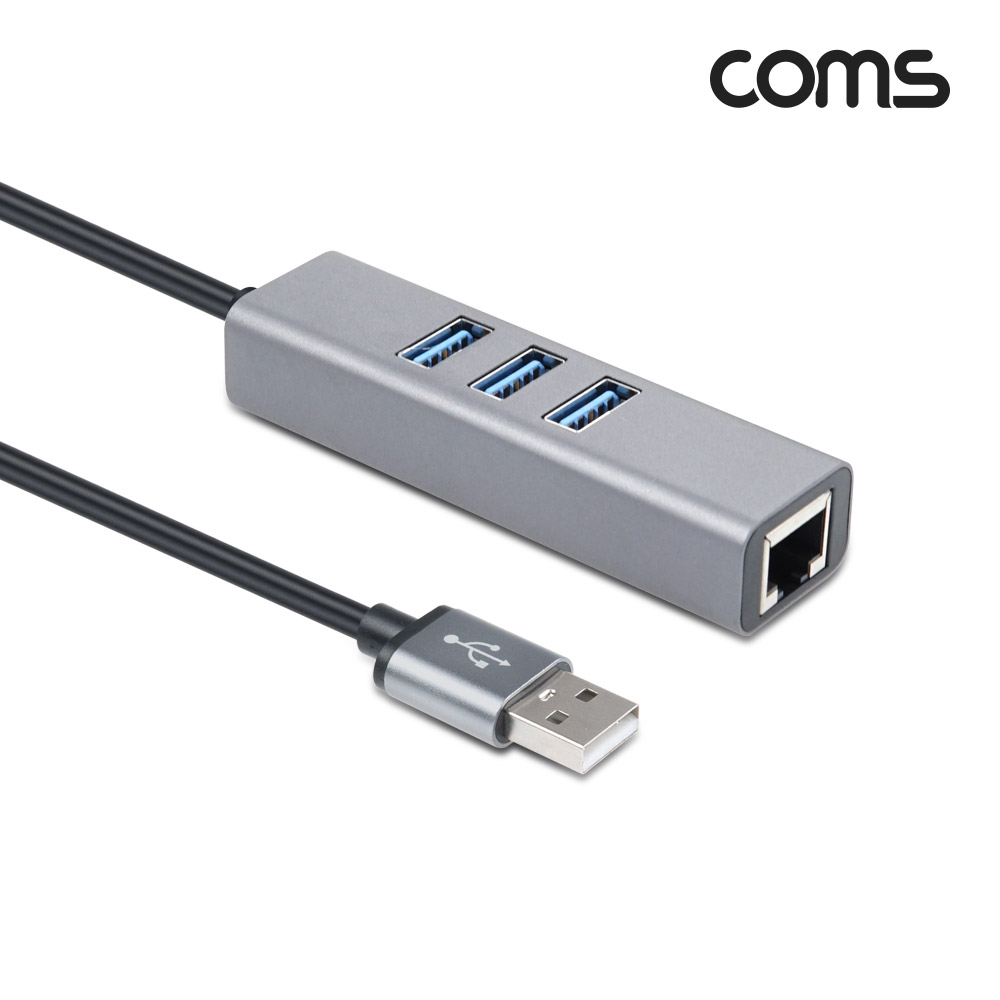 Coms USB 2.0 허브&랜카드, USB 3포트 3Port LAN RJ45 10/100Mbps 이더넷 인터넷