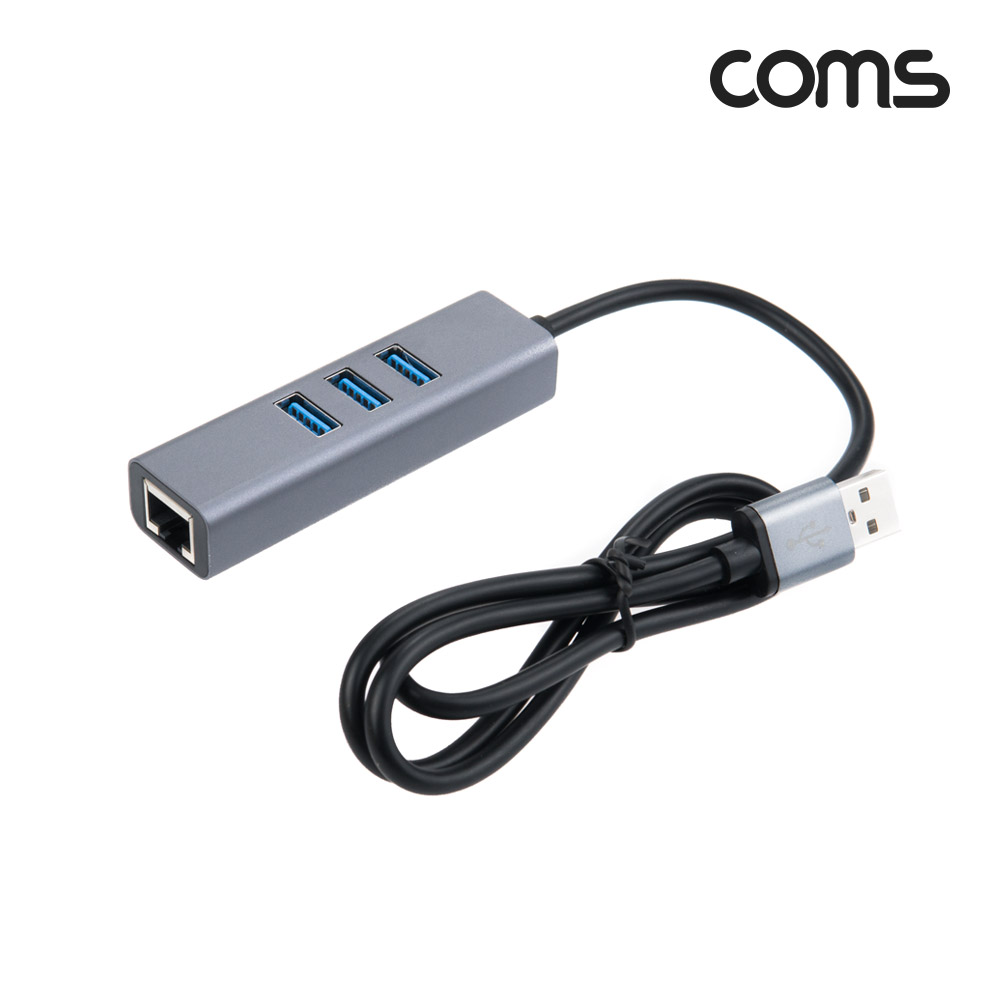 Coms USB 2.0 허브&랜카드, USB 3포트 3Port LAN RJ45 10/100Mbps 이더넷 인터넷