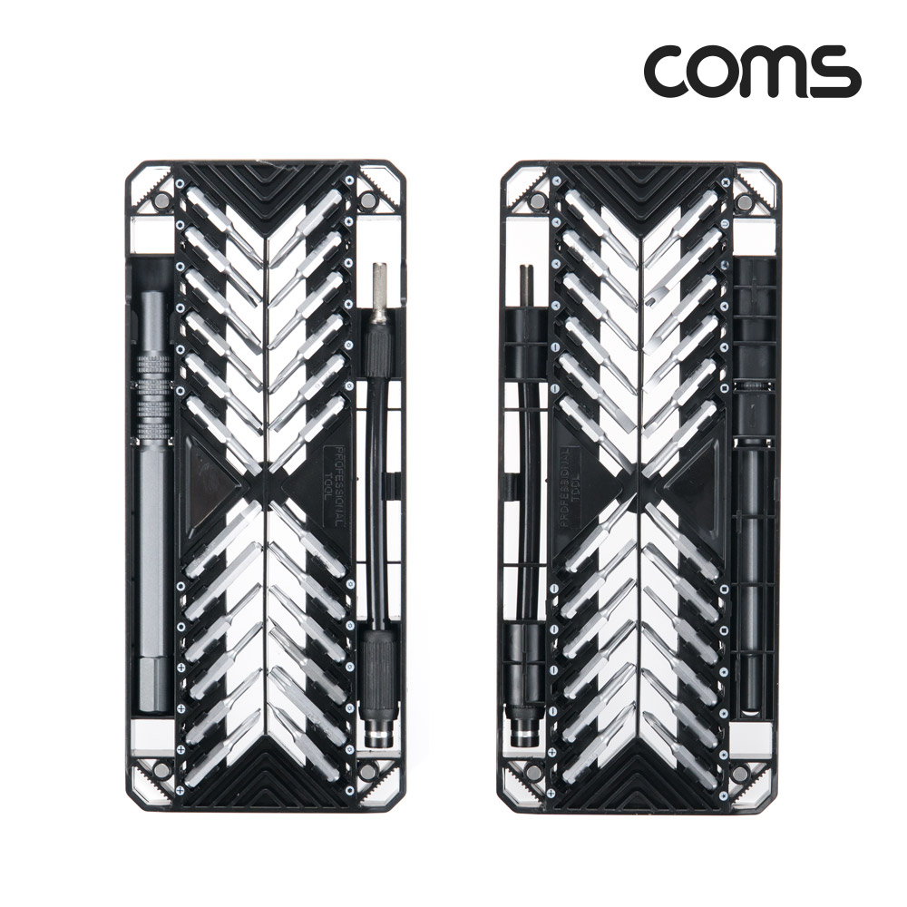 Coms 공구 드라이버 세트 50 in 1, 십자 일자 별 비트 정밀핀셋 정밀 드라이버