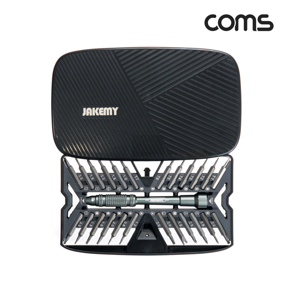 Coms 공구 드라이버 세트 26 in 1, 십자 일자 별 비트 정밀핀셋 정밀 드라이버