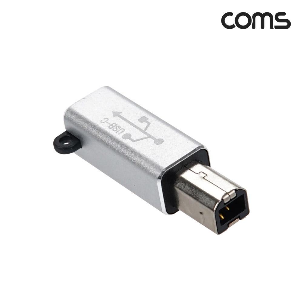 Coms USB 3.1 (Type C) 변환 젠더, C타입 (F) / USB-B (M), 고리형 B타입