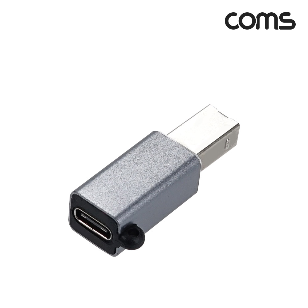 Coms USB 3.1 (Type C) 변환 젠더, C타입 (F) / USB-B (M), 고리형 B타입
