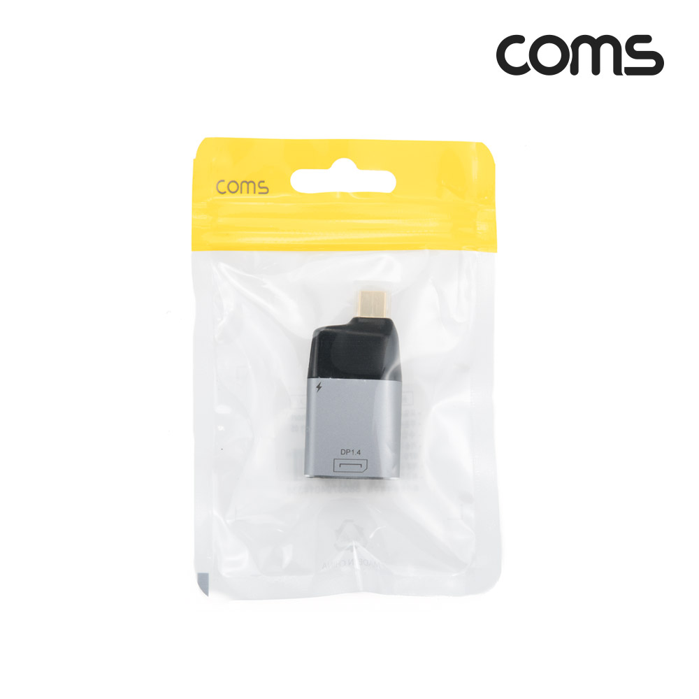 Coms USB 3.1(Type C) to 디스플레이포트 컨버터, 변환젠더, C타입 to DP, 4K@60Hz UHD, DisplayPort