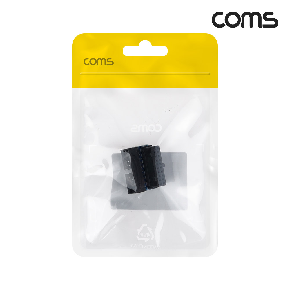 Coms USB 3.0 19핀 젠더 MF 90도 상향 90도 꺾임 19Pin 마더보드 메인보드