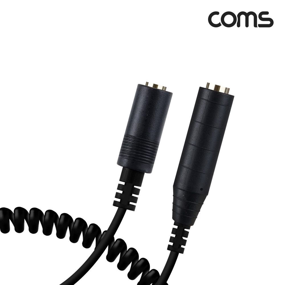 Coms AV 스프링 케이블, 3.5(F) to 6.5(F) 30cm~80cm, 오디오 변환