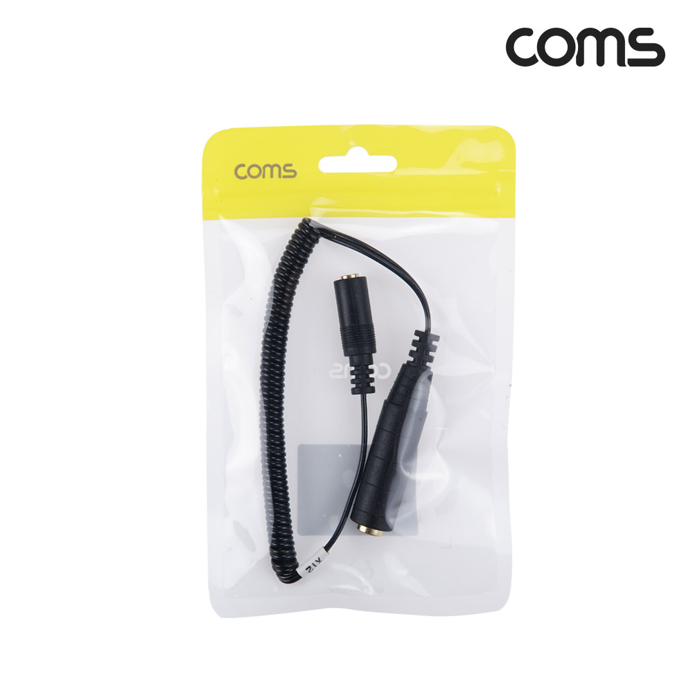 Coms AV 스프링 케이블, 3.5(F) to 6.5(F) 30cm~80cm, 오디오 변환