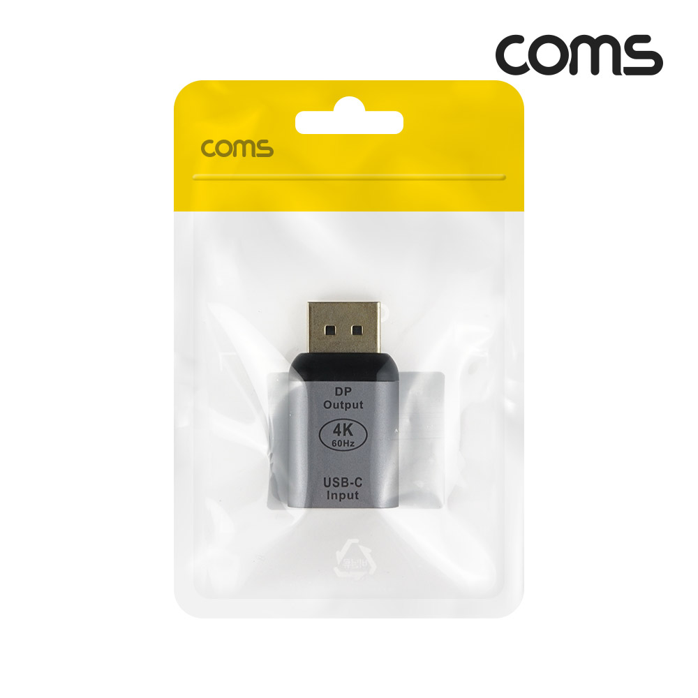 Coms C타입 to 디스플레이포트 컨버터 변환 젠더 USB 3.1(Type C) to DP 4K@60Hz UHD DisplayPort