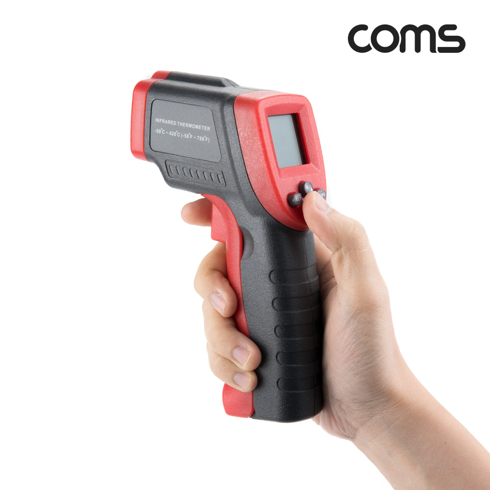 Coms 비접촉 적외선 온도계 산업용 레이저 테스터기 원거리 측정