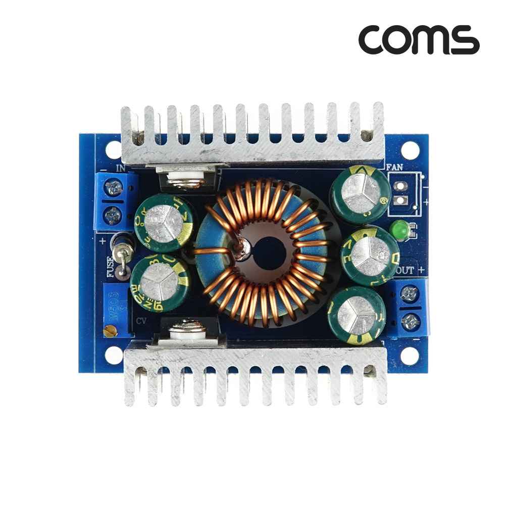 Coms 강압 모듈 100W 12A 다운사이징 입력전압 5-40V 출력전압 1.2-36V 연속조정가능 출력전류 12A max