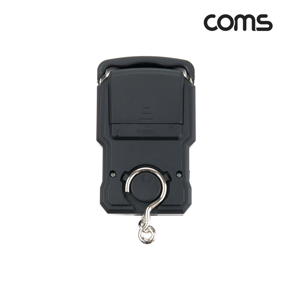 Coms 휴대용 디지털 손저울 여행 캐리어 가방 무게 측정 최대 75kg 후크 고리 미니 크레인