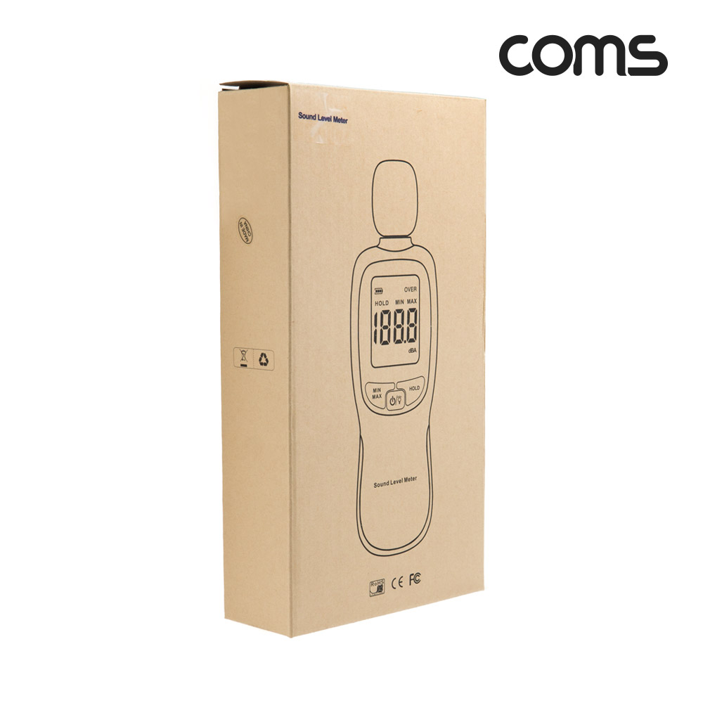 Coms 소음 측정기, 소음계, 테스터기, 테스트, 디지털, 층간소음, 데시벨
