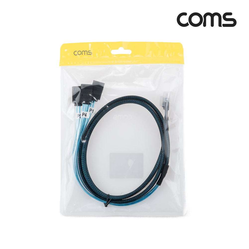 Coms SAS(SFF-8654/SATAx4) 케이블, Mini SAS 38P to SATAx4