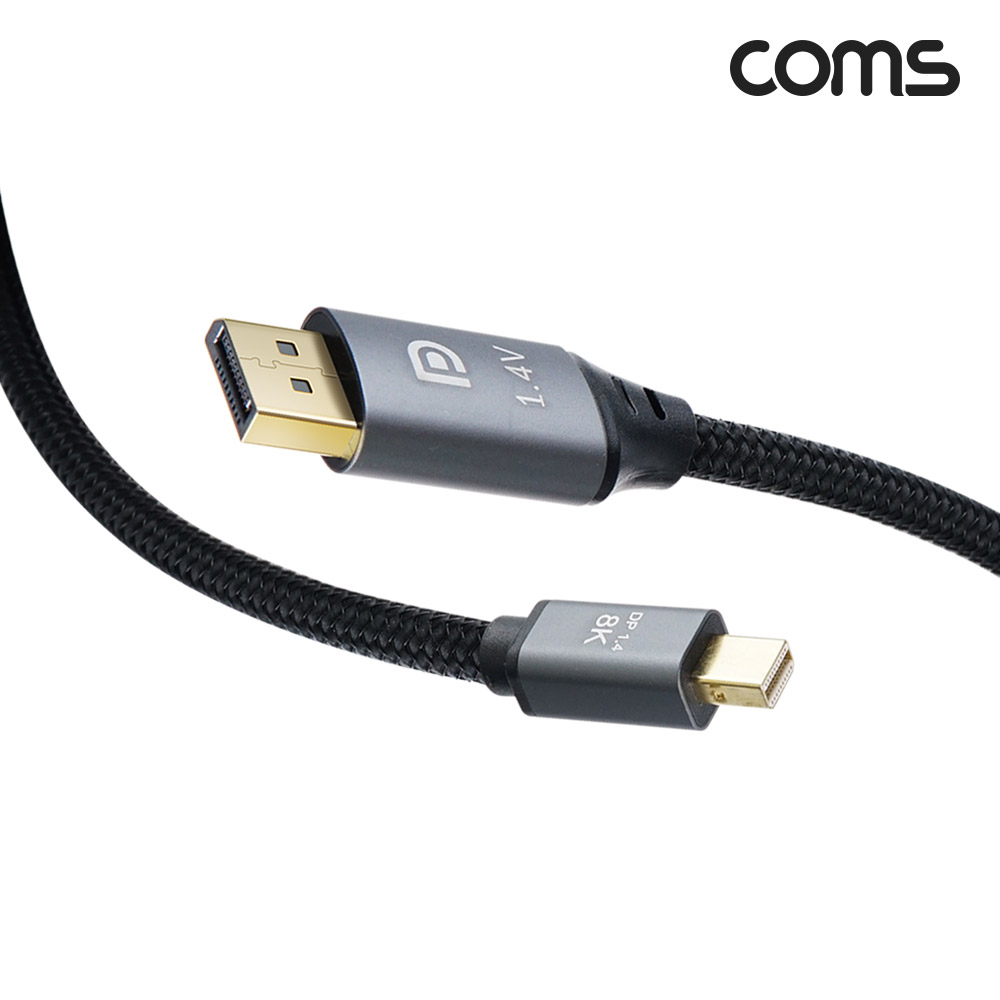 Coms 미니 디스플레이포트 to 디스플레이포트 케이블 2M Mini DisplayPort to DisplayPort DP V1.4