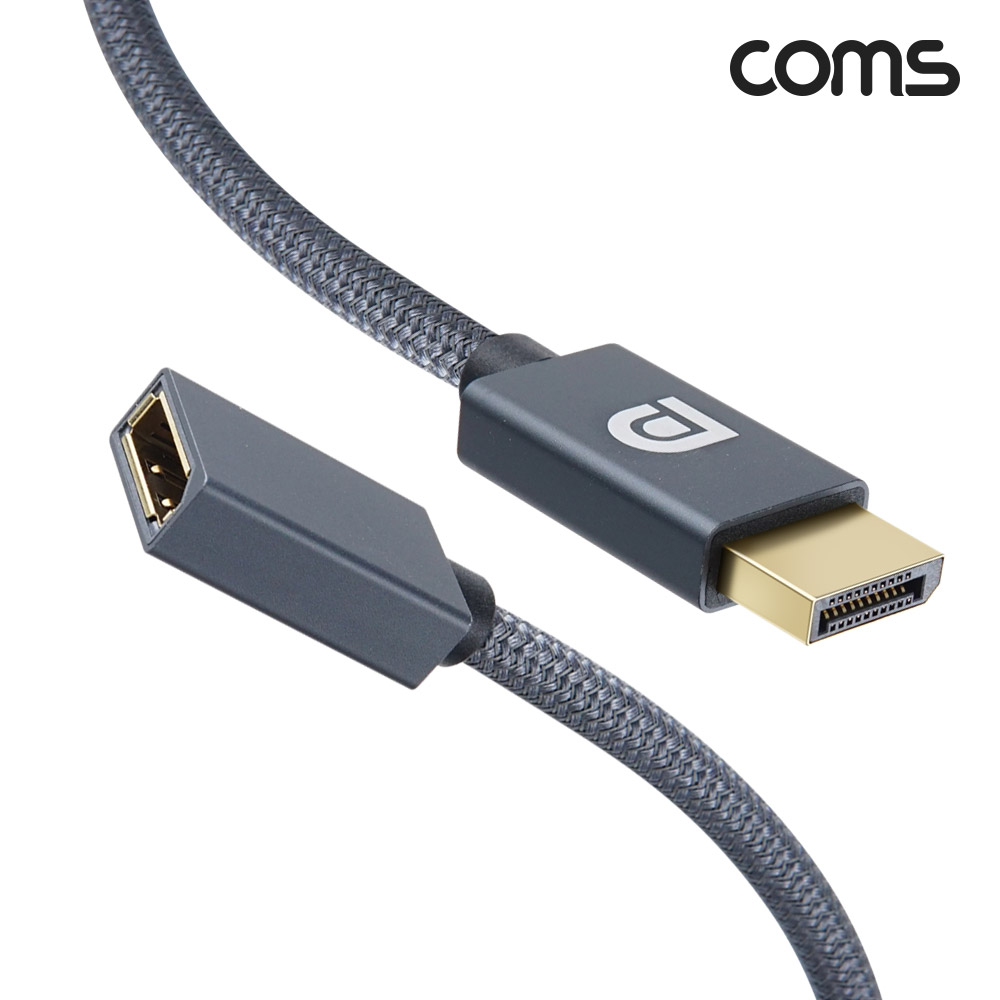 Coms 디스플레이포트 연장 케이블 1M DisplayPort DP F to DP M
