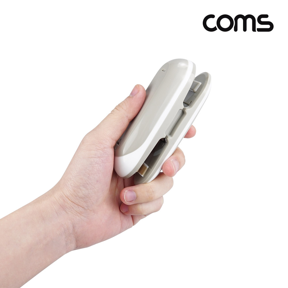 Coms 미니 실링기, 커팅기, 초소형, 가정용 휴대용 야외활동 캠핑 과자 봉지 봉투 필름 비닐 밀봉기 접착기 컷팅 포장