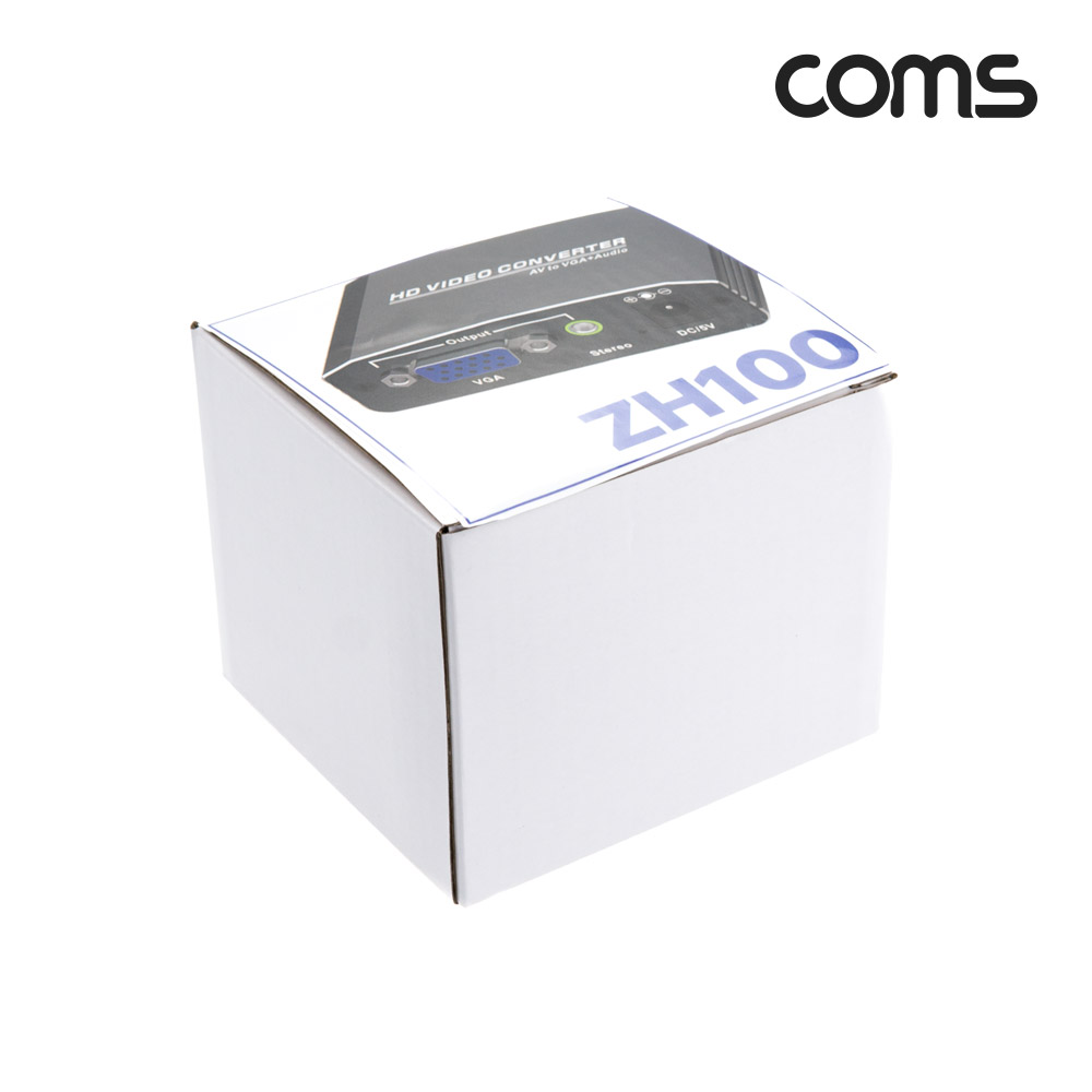 Coms AV to VGA 컨버터, AV -> VGA+오디오, 스테레오 3.5mm, 1080P, 720P, CVBS, L/R 3RCA, NTSC/PAL