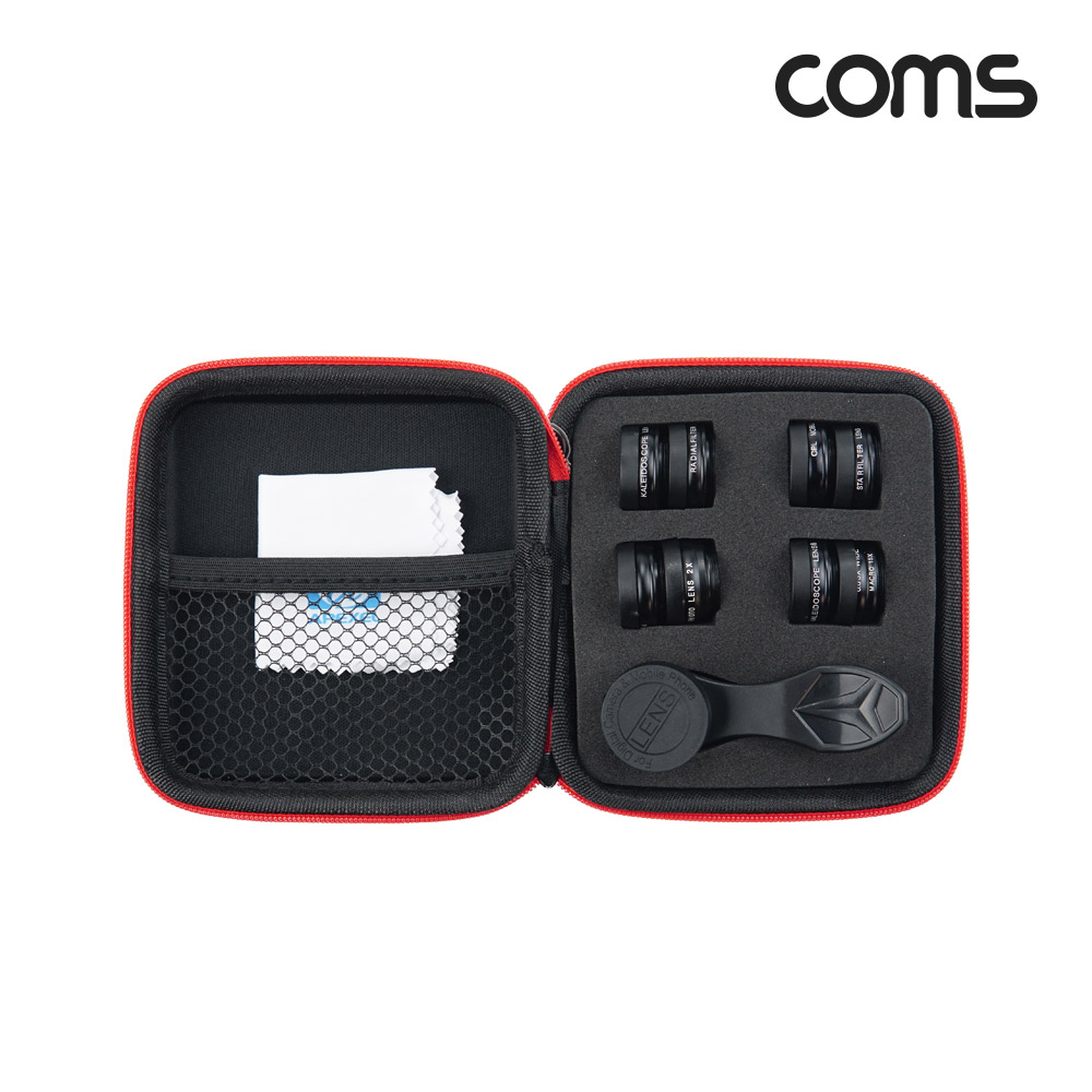 Coms 스마트폰 카메라 렌즈 키트 10 in 1, 필터, 플로, 어안, 매크로, CPL, 스타, 만화경, 방사형, 광각, 접사