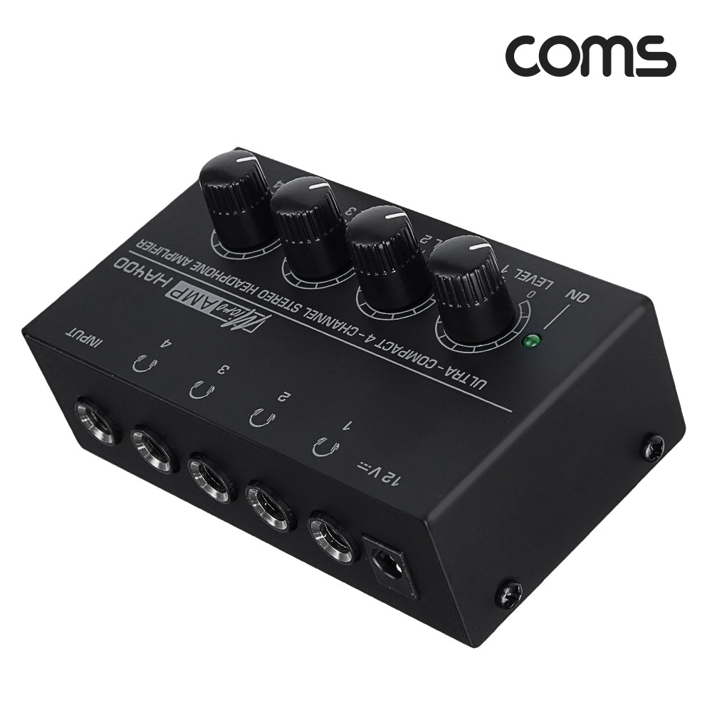 Coms 4채널 스테레오 헤드폰 앰프 +15dBu, 40mW in 100Ohm, 오디오 분배, 헤드셋